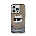 Karl Lagerfeld Liquid Glitter NFT Choupette Head - Etui iPhone 14 Pro Max (czarny)