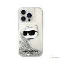 Karl Lagerfeld Liquid Glitter NFT Choupette Head - Etui iPhone 14 Pro Max (srebrny)