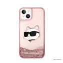 Karl Lagerfeld Liquid Glitter NFT Choupette Head - Etui iPhone 14 (różowy)