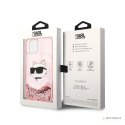 Karl Lagerfeld Liquid Glitter NFT Choupette Head - Etui iPhone 14 (różowy)