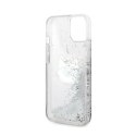 Karl Lagerfeld Liquid Glitter NFT Choupette Head - Etui iPhone 14 (srebrny)