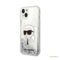 Karl Lagerfeld Liquid Glitter NFT Karl's Head - Etui iPhone 14 Plus (srebrny)