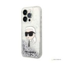 Karl Lagerfeld Liquid Glitter NFT Karl's Head - Etui iPhone 14 Pro Max (srebrny)