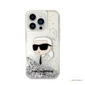 Karl Lagerfeld Liquid Glitter NFT Karl's Head - Etui iPhone 14 Pro Max (srebrny)