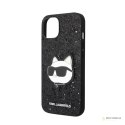 Karl Lagerfeld NFT Glitter Choupette Patch - Etui iPhone 14 Plus (czarny)