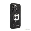 Karl Lagerfeld NFT Glitter Choupette Patch - Etui iPhone 14 Pro (czarny)