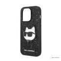 Karl Lagerfeld NFT Glitter Choupette Patch - Etui iPhone 14 Pro (czarny)