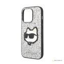 Karl Lagerfeld NFT Glitter Choupette Patch - Etui iPhone 14 Pro (srebrny)