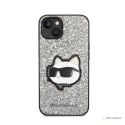 Karl Lagerfeld NFT Glitter Choupette Patch - Etui iPhone 14 (srebrny)