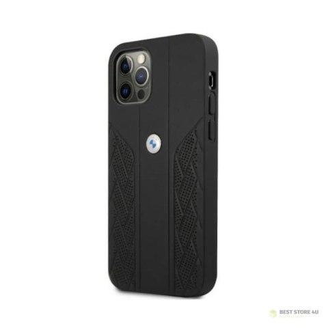 BMW Leather Curve Perforate - Etui iPhone 12 / iPhone 12 Pro (czarny) BMW Leather Curve Perforate - Etui iPhone 12 / iPhone 12 Pro (czarny)