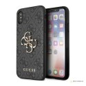 Guess 4G Big Metal Logo - Etui iPhone X (szary)