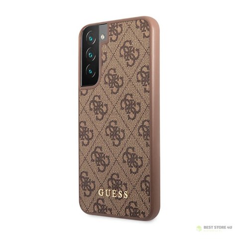 Guess 4G Metal Logo - Etui Samsung Galaxy S23 (brązowy) Guess 4G Metal Logo - Etui Samsung Galaxy S23 (brązowy)