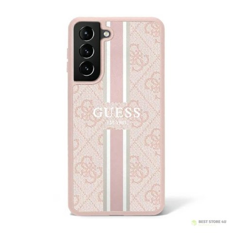 Guess 4G Printed Stripe - Etui Samsung Galaxy S23+ (różowy)