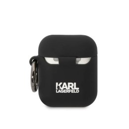 Karl Lagerfeld Silicone NFT Karl Head 3D - Etui AirPods 1/2 gen (czarny)