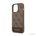 Guess 4G Bottom Stripe Collection - Etui iPhone 13 Pro (brązowy)