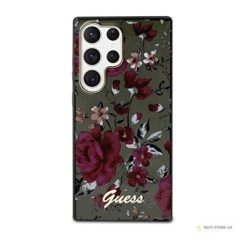 Guess Flower Collection - Etui Samsung Galaxy S23 Ultra (khaki)