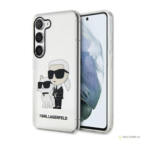 Karl Lagerfeld IML Glitter NFT Karl & Choupette - Etui Samsung Galaxy S23 (przezroczysty)