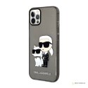 Karl Lagerfeld IML Glitter NFT Karl & Choupette - Etui iPhone 12 / iPhone 12 Pro (czarny)