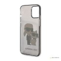 Karl Lagerfeld IML Glitter NFT Karl & Choupette - Etui iPhone 12 / iPhone 12 Pro (czarny)