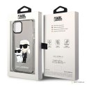 Karl Lagerfeld IML Glitter NFT Karl & Choupette - Etui iPhone 12 / iPhone 12 Pro (czarny)