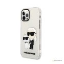 Karl Lagerfeld IML Glitter NFT Karl & Choupette - Etui iPhone 12 / iPhone 12 Pro (przezroczysty)