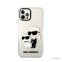 Karl Lagerfeld IML Glitter NFT Karl & Choupette - Etui iPhone 12 / iPhone 12 Pro (przezroczysty)