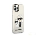 Karl Lagerfeld IML Glitter NFT Karl & Choupette - Etui iPhone 12 / iPhone 12 Pro (przezroczysty)