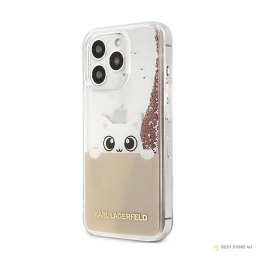 Karl Lagerfeld K-Peek A Boo - Etui iPhone 13 Pro Max (Glitter Pink Gold)