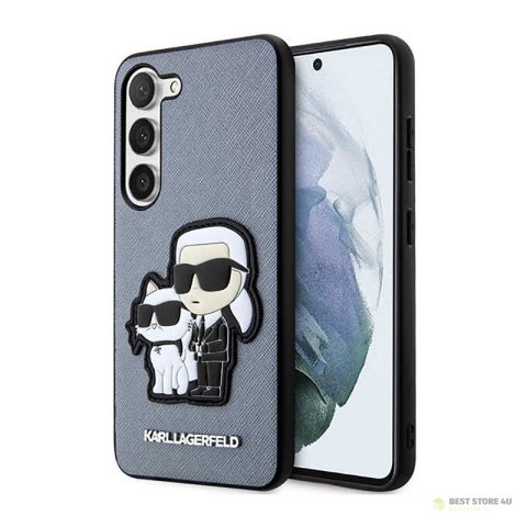 Karl Lagerfeld NFT Saffiano Karl & Choupette - Etui Samsung Galaxy S23 (szary)