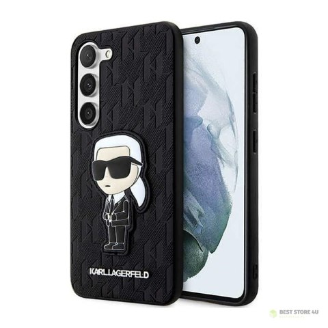 Karl Lagerfeld NFT Saffiano Monogram Ikonik - Etui Samsung Galaxy S23 (czarny)