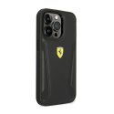 Ferrari Leather Stamp Sides - Etui iPhone 14 Pro (Czarny)