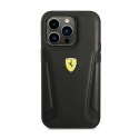 Ferrari Leather Stamp Sides - Etui iPhone 14 Pro Max (Czarny)