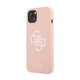 Guess Silicone 4G Big Logo - Etui iPhone 13 mini (różowy)