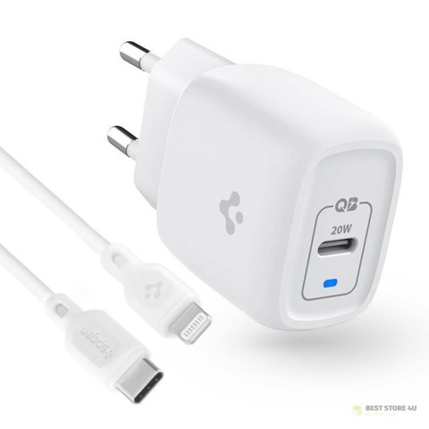 Spigen ArcStation - Ładowarka sieciowa USB-C PD 20W + kabel USB-C do Lightning