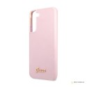 Guess Silicone Script Metal Logo - Etui Samsung Galaxy S22+ (lawenda)