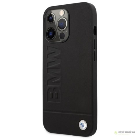 BMW Leather Hot Stamp MagSafe - Etui iPhone 14 Pro (Czarny) BMW Leather Hot Stamp MagSafe - Etui iPhone 14 Pro (Czarny)