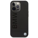 BMW Leather Hot Stamp MagSafe - Etui iPhone 14 Pro (Czarny)