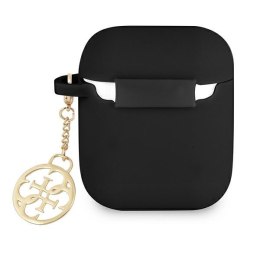 Guess 4G Charms Silicone Case - Etui AirPods (Black)