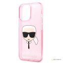 Karl Lagerfeld Karl's Head Glitter - Etui iPhone 13 Pro Max (różowy)