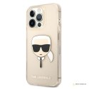 Karl Lagerfeld Karl's Head Glitter - Etui iPhone 13 Pro Max (złoty)