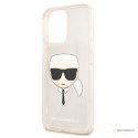 Karl Lagerfeld Karl's Head Glitter - Etui iPhone 13 Pro Max (złoty)