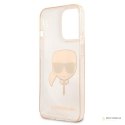 Karl Lagerfeld Karl's Head Glitter - Etui iPhone 13 Pro Max (złoty)