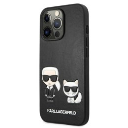 Karl Lagerfeld PU Leather Karl & Choupette Embossed - Etui iPhone 13 Pro Max (czarny)
