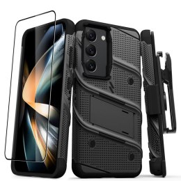 ZIZO BOLT Series - Pancerne etui Samsung Galaxy S23 ze szkłem 9H na ekran + uchwyt z podstawką (czarny)