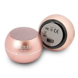 Guess Mini Bluetooth Speaker 3W 4H - Głośnik Bluetooth 5.0 (różowy)