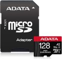 ADATA AUSDX128GUI3V30SHA2-RA1 Karta pamięci 128 GB, MicroSDXC, pamięć flash klasy 10, adapter, 80 MB/s, 100 MB/s