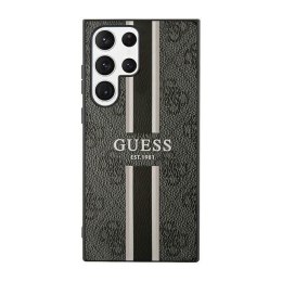 Guess 4G Printed Stripe - Etui Samsung Galaxy S23 Ultra (czarny)