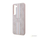 Guess 4G Printed Stripe - Etui Samsung Galaxy S23+ (różowy)