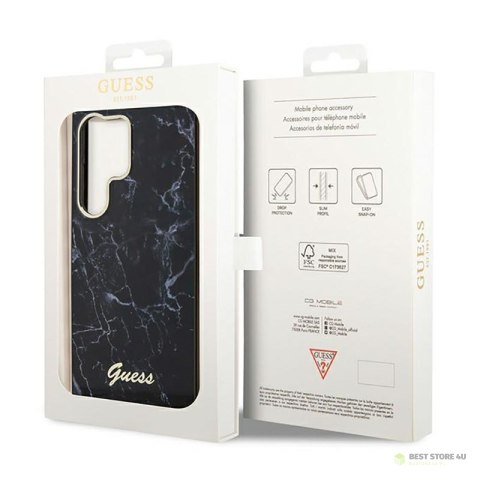 Guess Marble Collection - Etui Samsung Galaxy S23 Ultra (czarny) Guess Marble Collection - Etui Samsung Galaxy S23 Ultra (czarny)