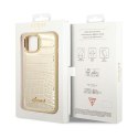 Guess Croco Collection - Etui iPhone 14 (złoty)